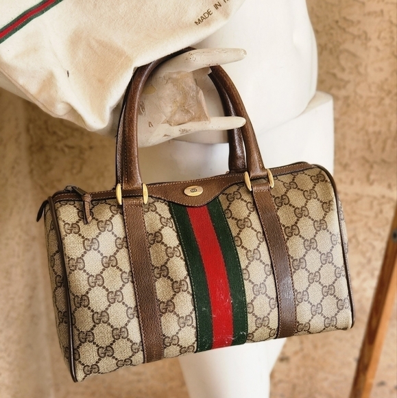 VINTAGE‎ GUCCI ACCESSORY COLLECTION BOSTON BAG GG - Picture 13 of 16